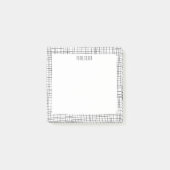 手作りグリッドラインカスタムモノグラムパーソナライズされた ポストイット (正面)