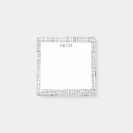 手作りグリッドラインカスタムモノグラムパーソナライズされた ポストイット