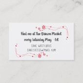 手作りグルメチーズケータリング名刺 名刺 (裏面)