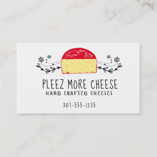 手作りグルメチーズケータリング名刺 名刺 (正面)