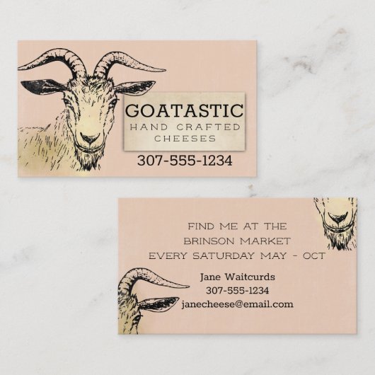 手作りグルメヤギチーズ名刺 名刺 (正面/裏面)