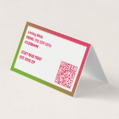 手作りケーキQR折り畳み 名刺 (裏面)