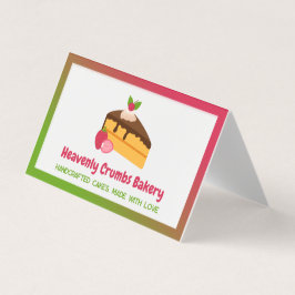 手作りケーキQR折り畳み 名刺