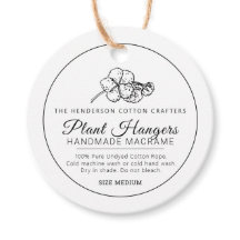 手作りコットンマクラメの植物ハンガー製品タグ