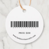 手作りコットンマクラメノピー製品バーコードラベル フェイバータグ (裏面)