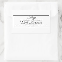 手作りコットン・マクぶら下がったラム・ウォール 長方形シール