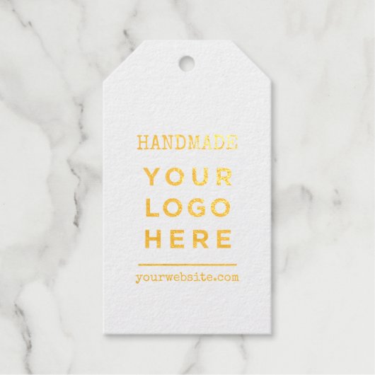 手作りサイト |ビジネスロゴのカスタム ギフトタグ (正面)