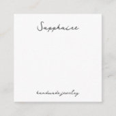 手作りサファイアネックレスジュエリーディスプレイカード エンクロージャーカード (正面)