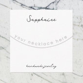 手作りサファイアネックレスジュエリーディスプレイカード エンクロージャーカード