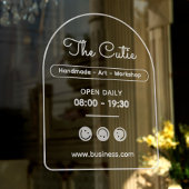 手作りショップフロントのための白いトレンディーデカール ウィンドウサイン