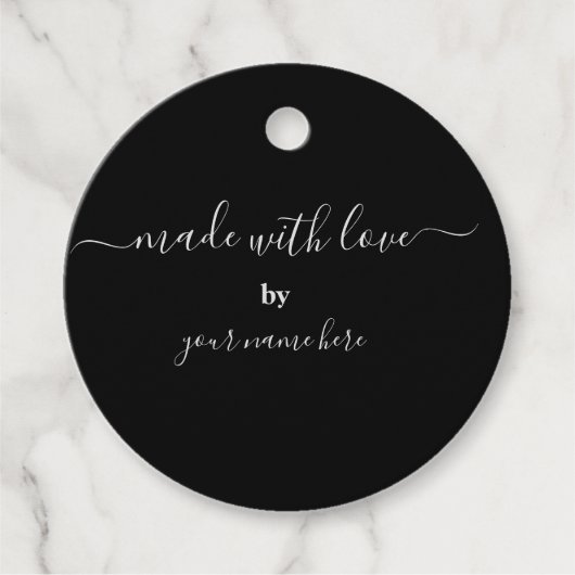 手作りシンプルのエレガント包装 フェイバータグ (正面)