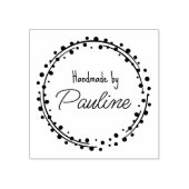 手作りシンプルのロゴ ラバースタンプ (インプリント)