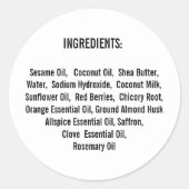 手作りシンプルスキンケア化粧品 ラウンドシール (正面)