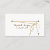 手作りシンプルミニマ素朴リスト、ホワイト 名刺 (正面)