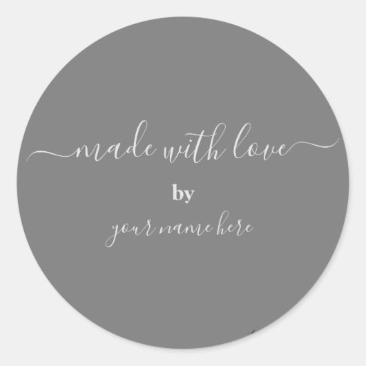 手作りシンプル可愛い包装 ラウンドシール (正面)