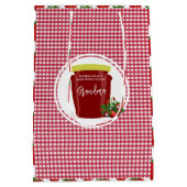 手作りジャムラベルシール編集可能 ミディアムペーパーバッグ (裏面)