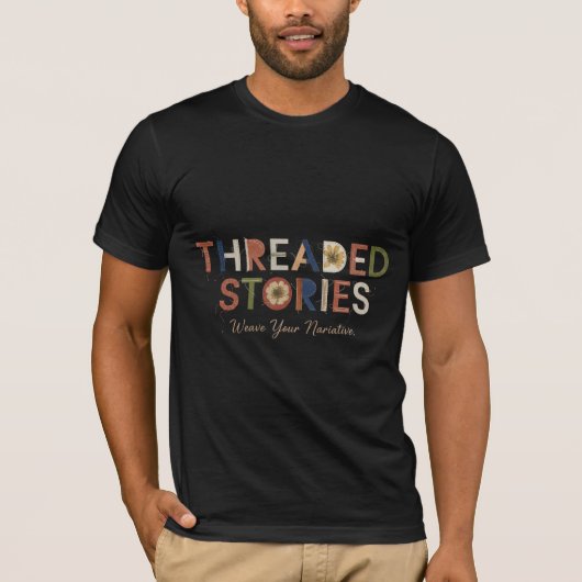 手作りジャーナルのメモリーキーピングデザイン・スレッド Tシャツ (正面)