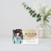 手作りジュエリーとビードデザイナー 名刺 (スタンド正面)