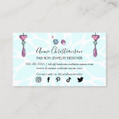 手作りジュエリーとビードデザイナー 名刺 (裏面)