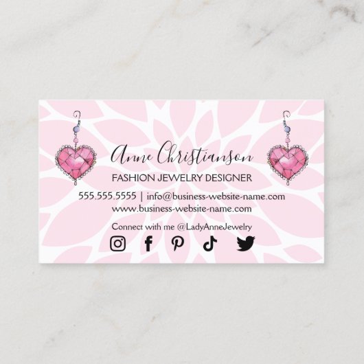 手作りジュエリーとビードデザイナー 名刺 (裏面)