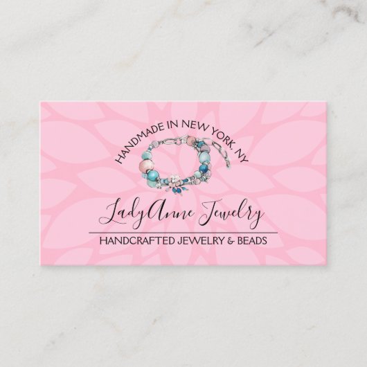 手作りジュエリーとビードデザイナー 名刺 (正面)