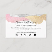 手作りジュエリーとビードデザイナー 名刺 (裏面)