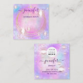 手作りジュエリーカスタムロゴモダン未来的 スクエア名刺 (正面/裏面)