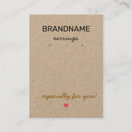 手作りジュエリーク素朴ラフト紙イヤリングホルダー 名刺
