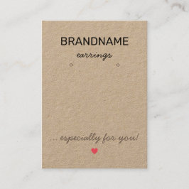 手作りジュエリーク素朴ラフト紙イヤリングホルダー 名刺