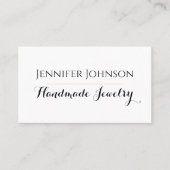 手作りジュエリーシンプル白黒クリーン 名刺 (正面)