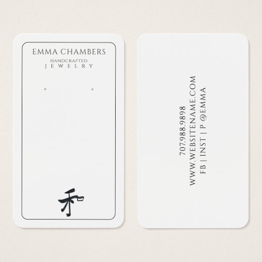 手作りジュエリーデザイナードロップイヤリング (正面&裏面)