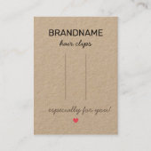 手作りジュエリーハート素朴ヘアクリップホルダー 名刺 (正面)