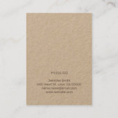 手作りジュエリーハート素朴ヘアクリップホルダー 名刺 (裏面)