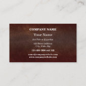 手作りジュエリーフェイクレザー名刺 名刺 (裏面)