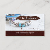 手作りジュエリーフェイクレザー名刺 名刺 (正面)