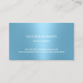 手作りジュエリーブライトダイアモンドモダンブルー 名刺 (裏面)