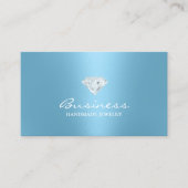手作りジュエリーブライトダイアモンドモダンブルー 名刺 (正面)