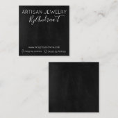 手作りジュエリーホルダー表示カード スクエア名刺 (正面/裏面)