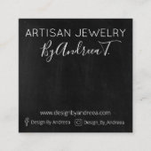 手作りジュエリーホルダー表示カード スクエア名刺 (正面)