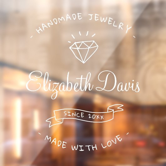  手作りジュエリーボホプロフェッショナルロゴビジネス ウィンドウサイン (シート2)