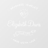  手作りジュエリーボホプロフェッショナルロゴビジネス ウィンドウサイン (シート)