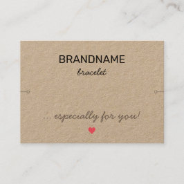 手作りジュエリーミニハートブ素朴レスレットホルダー 名刺