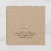 手作りジュエリーミニハート素朴イヤリングホルダー スクエア名刺 (裏面)