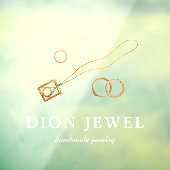 手作りジュエリーモダンプロフェッショナルロゴビジネス ウィンドウサイン (シート3)