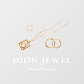 手作りジュエリーモダンプロフェッショナルロゴビジネス ウィンドウサイン (シート)