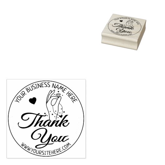 手作りジュエリー事業ありがとう ラバースタンプ (押印)