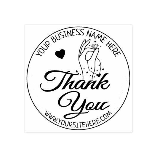 手作りジュエリー事業ありがとう ラバースタンプ (インプリント)