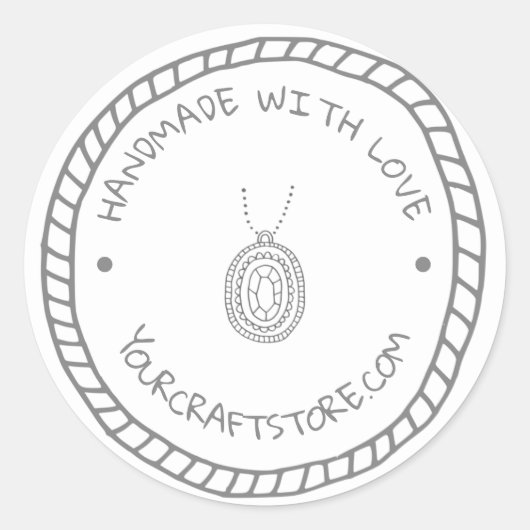 手作りジュエリー工芸品 ラウンドシール (正面)