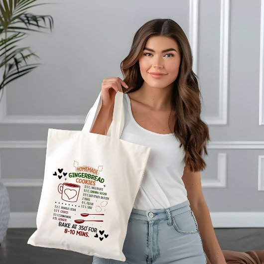 手作りジンジャーブレッドクッキーのレシピ クリスマスプレゼント トートバッグ
