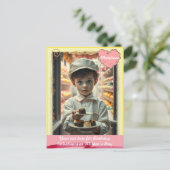 手作りスイーツが豊富な可愛いカスタム子 ポストカード (スタンド正面)